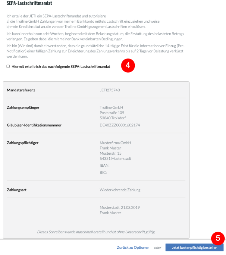 SEPA-Lastschriftmandat