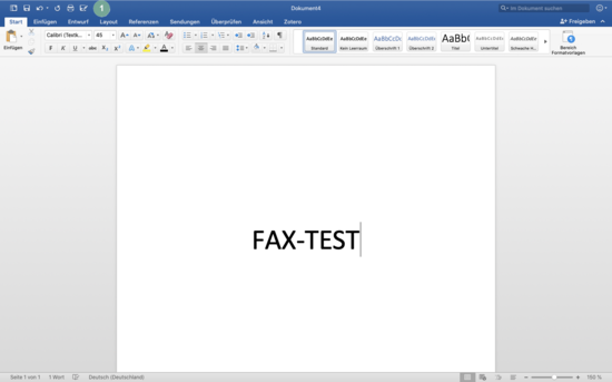 Fax aus Word versenden