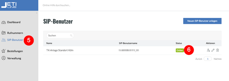 Erfolgreiche Zuweisung